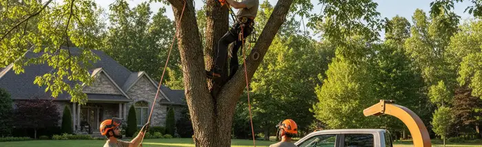 Tree service crew in Easton, PA providing professional tree care and removal for homeowners
