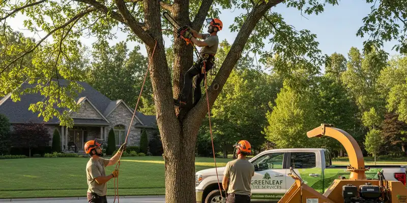 Tree service crew in Easton, PA providing professional tree care and removal for homeowners