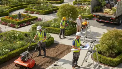 Landscape design services for Easton, PA tree care property with slope and drainage planning