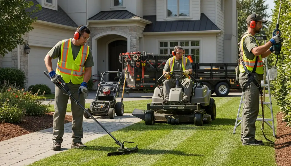 Arbor Tree Care lawn service in Easton, PA with professional yard maintenance crew