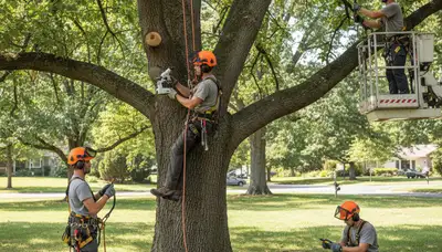 Arbor Tree Care treating a diseased tree in Easton, PA for healthier growth and disease control