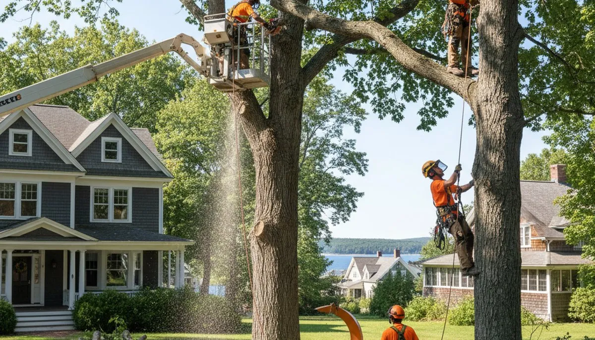 Tree service crew in Easton, PA providing professional tree trimming and removal services
