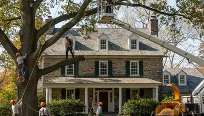 Tree service team in Easton, PA providing professional tree care and removal services