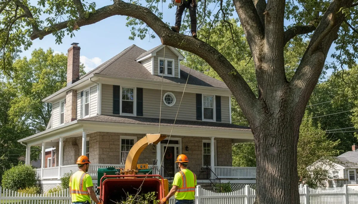Tree service crew in Easton, PA providing professional tree care and removal services