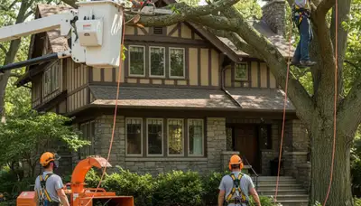 Tree service crew in Easton, PA providing professional tree trimming and removal services
