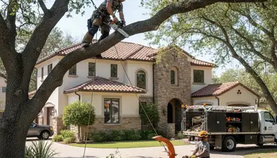 Tree service team in Easton, PA providing professional tree removal and trimming services