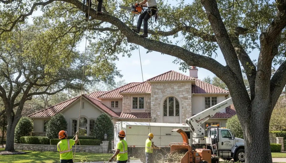 Tree service team in Easton, PA providing professional tree removal and trimming services