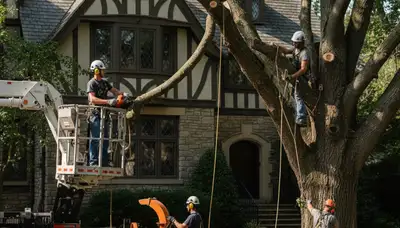 Tree service crew in Easton, PA providing professional tree care and removal services