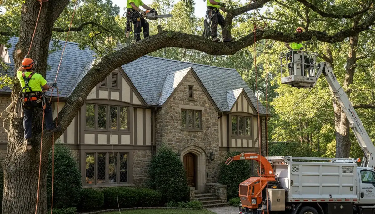 Tree service crew in Easton, PA providing professional tree trimming and removal services