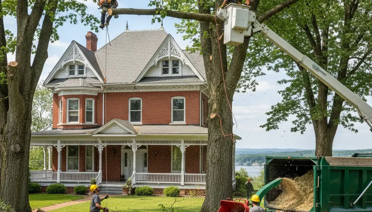 Tree service crew in Easton, PA providing professional tree care and removal services