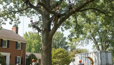Tree service crew in Easton, PA providing professional tree care and removal services