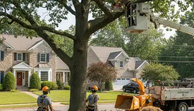 Tree service crew in Easton, PA providing professional tree trimming and removal services