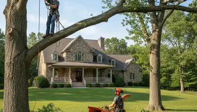 Tree service crew in Easton, PA providing professional tree care and removal services