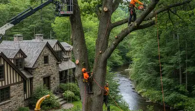Tree service crew in Easton, PA providing professional tree care and removal services