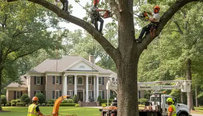 Tree service crew in Easton, PA providing professional tree care and removal services