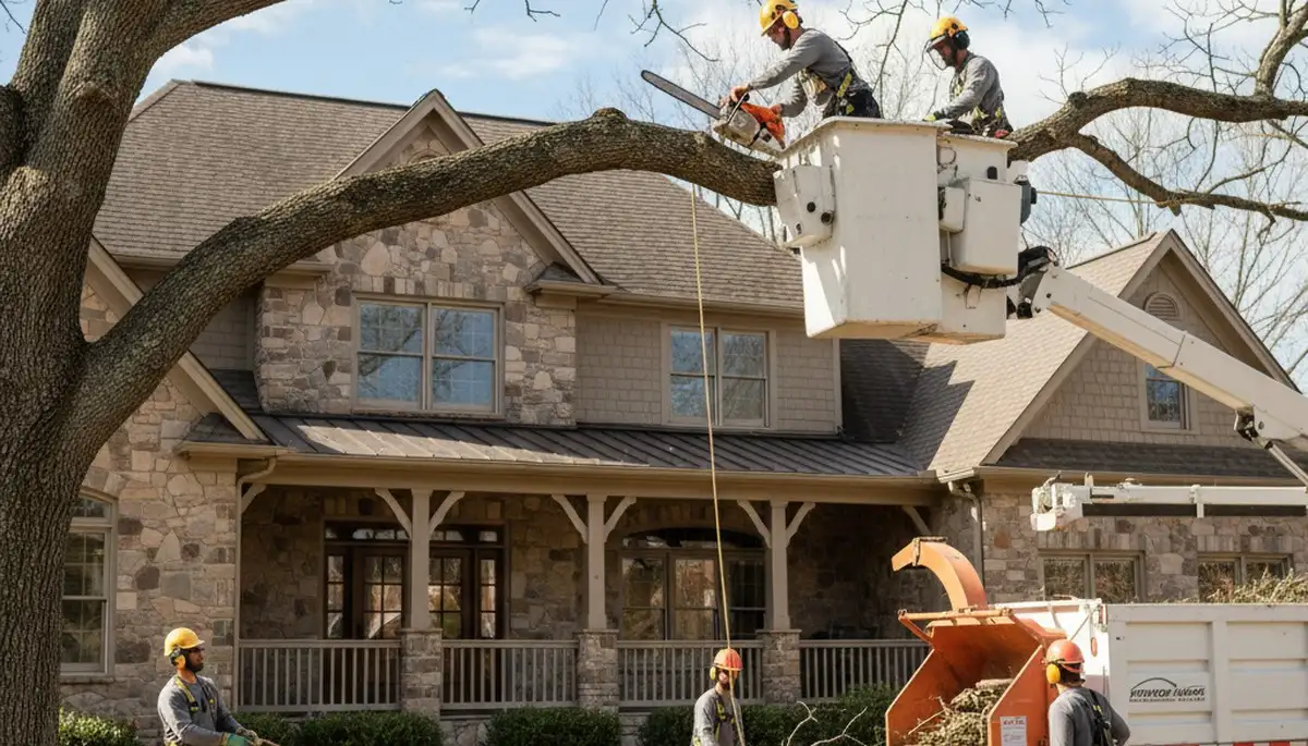 Tree service crew in Easton, PA providing professional tree trimming and removal services